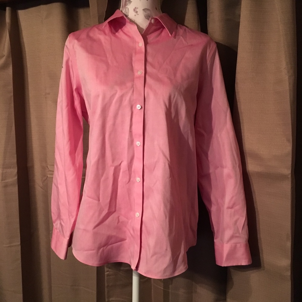 Women’s button down pink dress shirt
